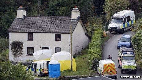 Bone fragments were found inside Mark Bridger's house