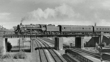 An archive picture of the original bridge