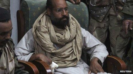 Saif al-Islam after his capture in the custody of revolutionary fighters in Obari, Libya, 19 November 2011