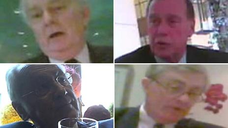 Clockwise, from top left: Lord Laird, Lord Mackenzie of Framwellgate, Patrick Mercer MP and Lord Cunningham