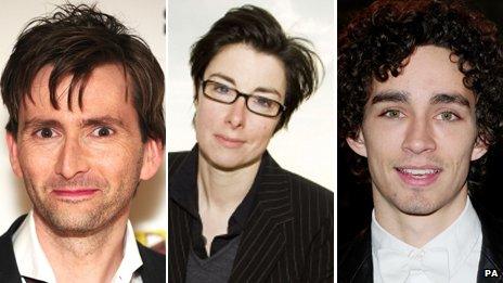 David Tennant, Sue Perkins and Robert Sheehan