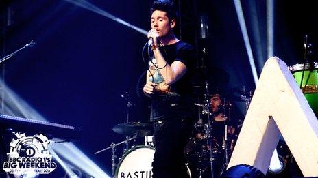 Bastille performed on the In New Music We Trust stage at Radio 1's Big Weekend