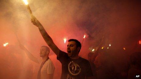 Protesters at Taksim square in Istanbul. Photo: 4 June 2013