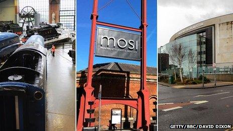 Museum of Science and Industry in Manchester, the National Railway Museum in York and the National Media Museum in Bradford