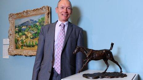 Culture Minister John Griffiths unveiled the sculpture at the museum