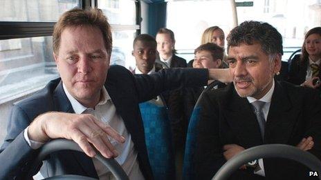 Nick Clegg and James Caan