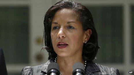 Susan Rice in the White House Rose Garden in Washington DC 5 June 2013