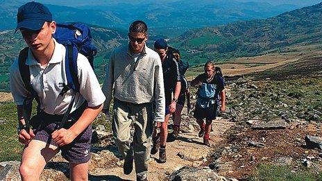 Walkers in Snowdonia