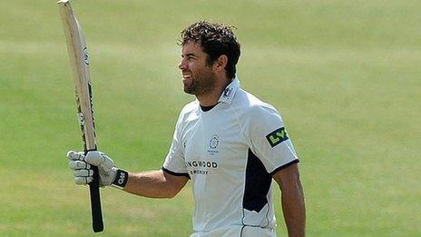 Neil McKenzie celebrates his century