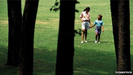 Mother and daughter (posed by models)