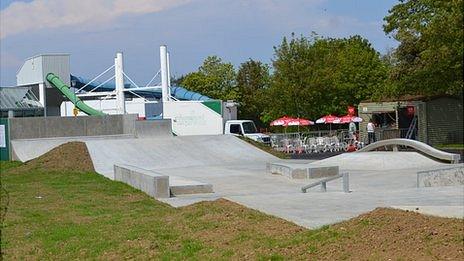 Guernsey skate park at Beau Sejour Leisure Centre