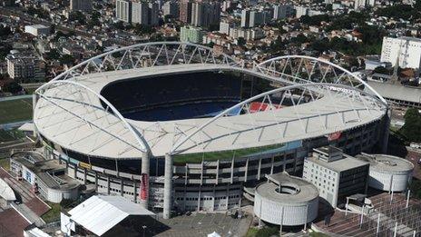 Aerial view of the Joao Havelange stadium