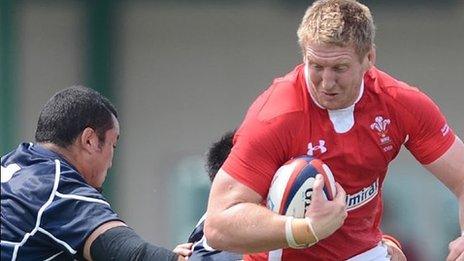 Bradley Davies in action for Wales against Japan in Osaka