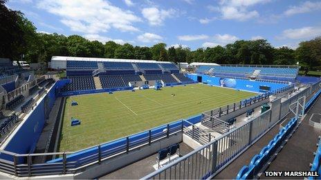 New centre court at Edgbaston tennis club