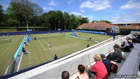 Outside courts at Edgbaston tennis club