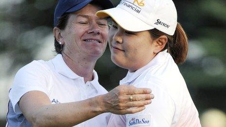 Catriona Matthew and Inbee Park