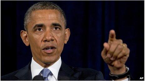 US President Barack Obama in San Jose, California 7 June 2013