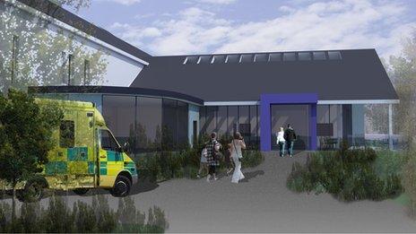 Artist impression of Llangollen health centre