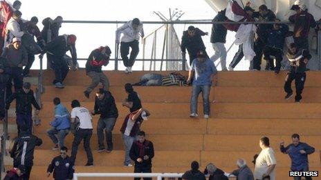 Lanus supporters in La Plata