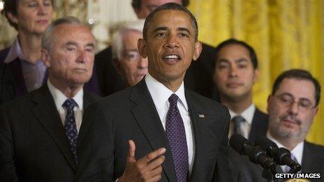 US President Barack Obama delivers remarks during an event in support of the Senate's bipartisan immigration reform bill at the White House in Washington, 11 June 2013