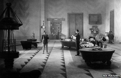 Office scene from Fritz Lang's futuristic film Metropolis, made in 1927