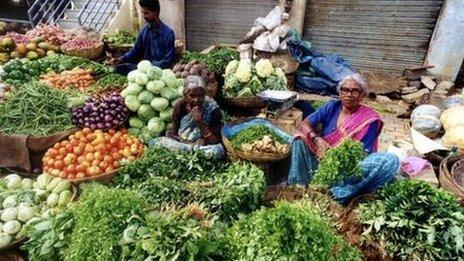 A Bangalore street market