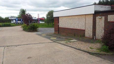 Abandoned restaurant site off the A46 in Warwickshire