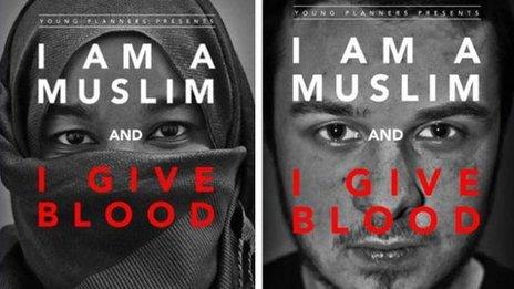 Poster campaign for I Am A Muslim And I Give Blood