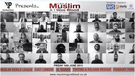 Poster campaign for I Am A Muslim And I Give Blood