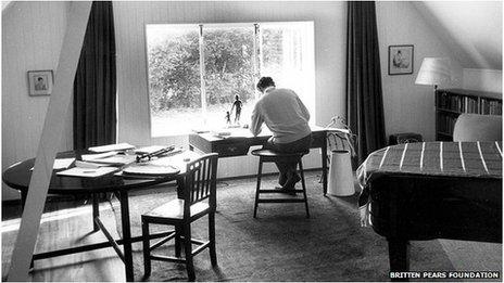 Benjamin Bitten in his studio at Red House