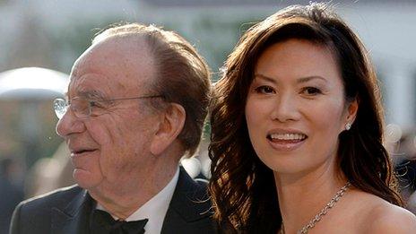 Rupert Murdoch and his wife Wendi Deng