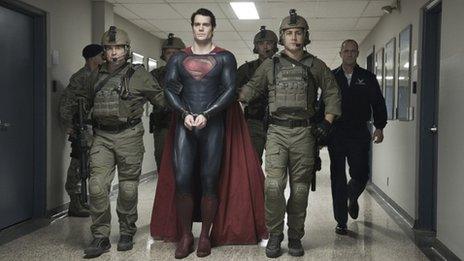 Henry Cavill in a scene from Man of Steel