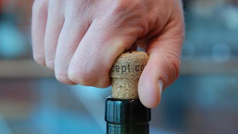 Unscrewing a cork