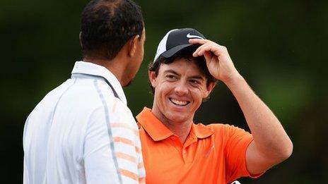 Tiger Woods and Rory McIlroy