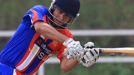 Dean Morrison batting for Jersey