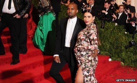 Kanye West and Kim Kardashian