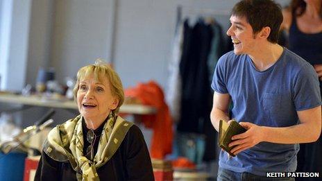 Sian Philips and Terence Keeley in rehearsals for This Is My Family