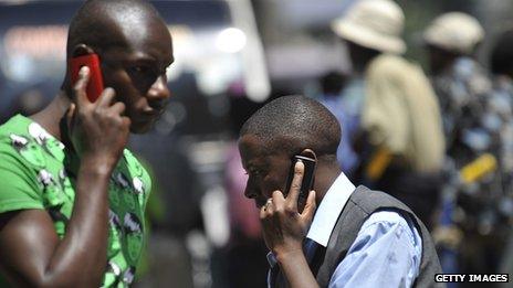 Mobile phone users in Nairobi