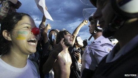 Demonstrators in Brasilia (June 17)