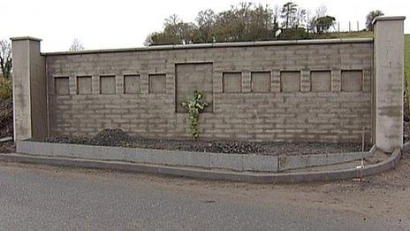 Vandalised memorial