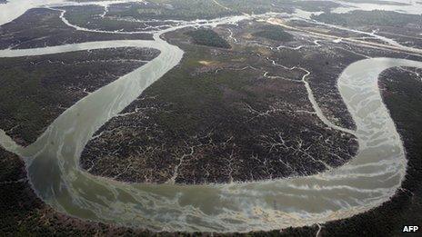 Creeks in Nigeria's oil delta