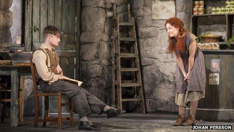 Daniel Radcliffe (Billy), Sarah Greene (Helen McCormick). pic by Johan Persson