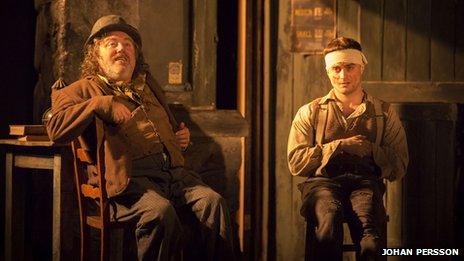 Pat Shortt (Johnnypateenmike) and Daniel Radcliffe (Billy) - photo by Johan Persson