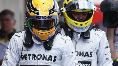 Lewis Hamilton and Nico Rosberg