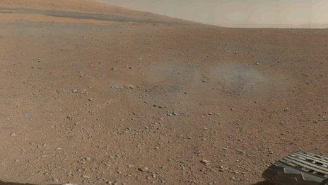 Photo of Mars from the Curiosity Rover