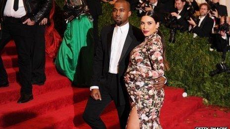 Kanye West and Kim Kardashian