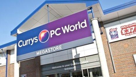 PC Wold and Currys Megastore in Guildford