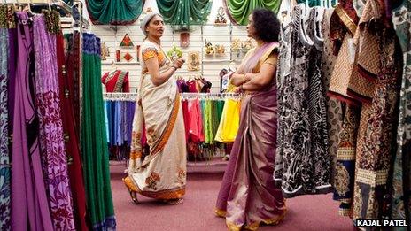 Women in an Asian shop in Leicester