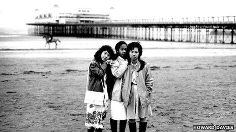 Refugees from Vietnam on Weston-super-Mare beach in 1989