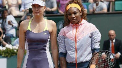 Maria Sharapova and Serena Williams